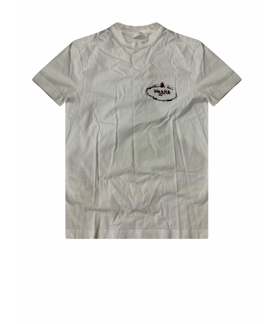 PRADA Белая хлопковая футболка, фото 1