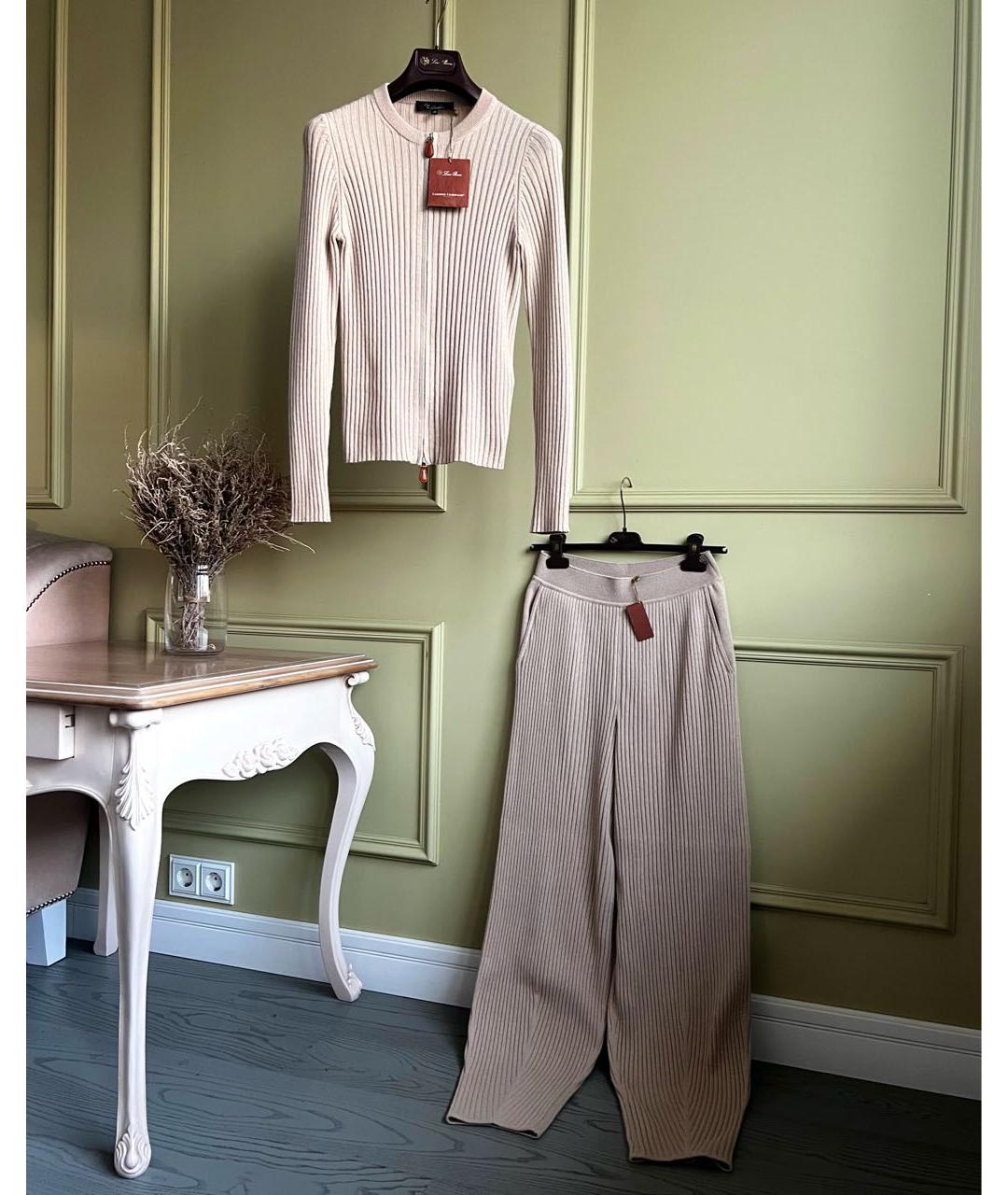 LORO PIANA Бежевый кашемировый костюм с брюками, фото 9