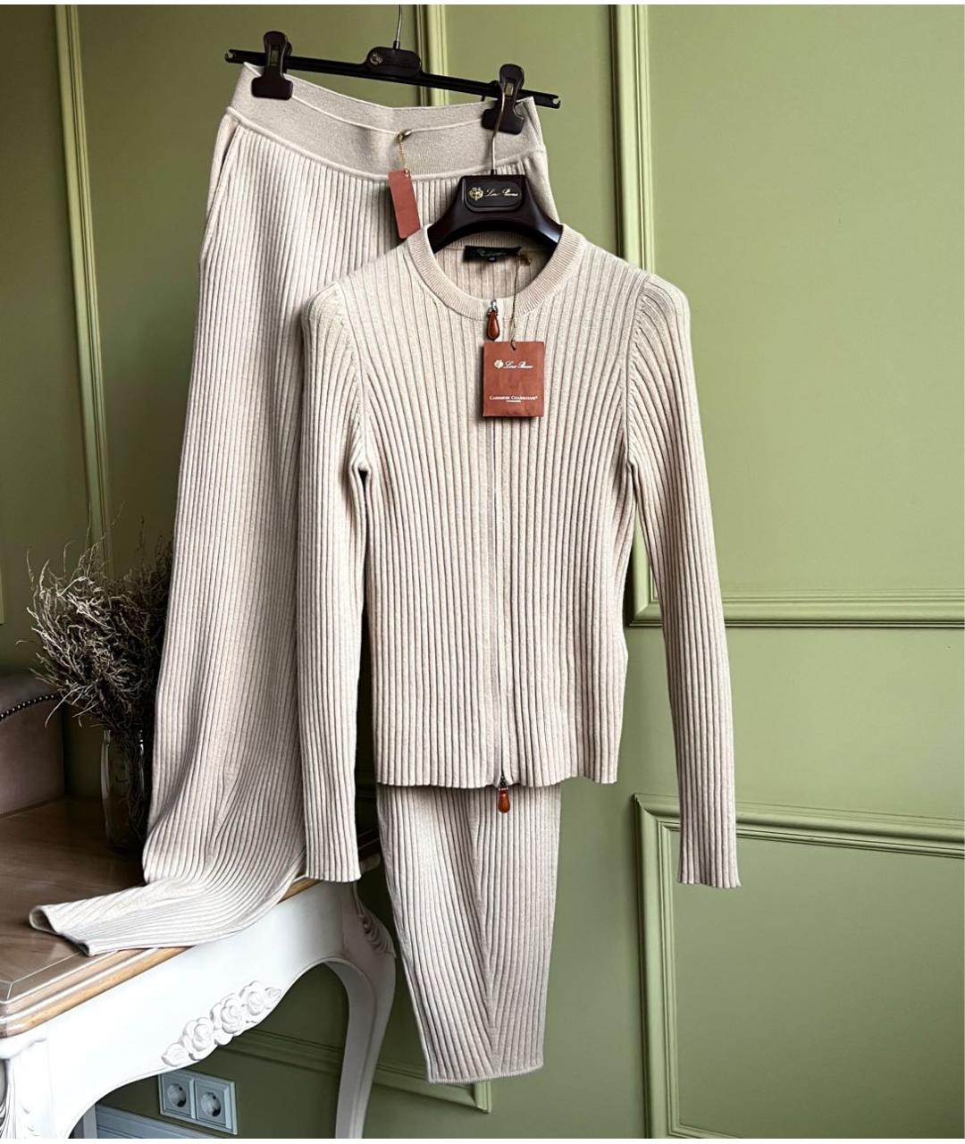 LORO PIANA Бежевый кашемировый костюм с брюками, фото 2