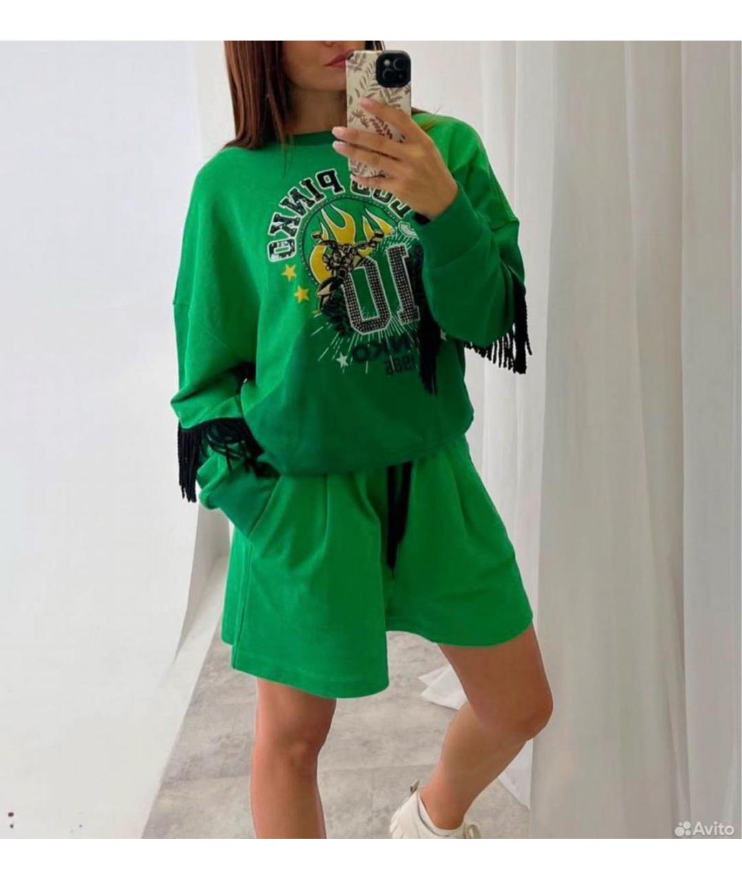 PINKO Зеленый хлопковый спортивные костюмы, фото 5