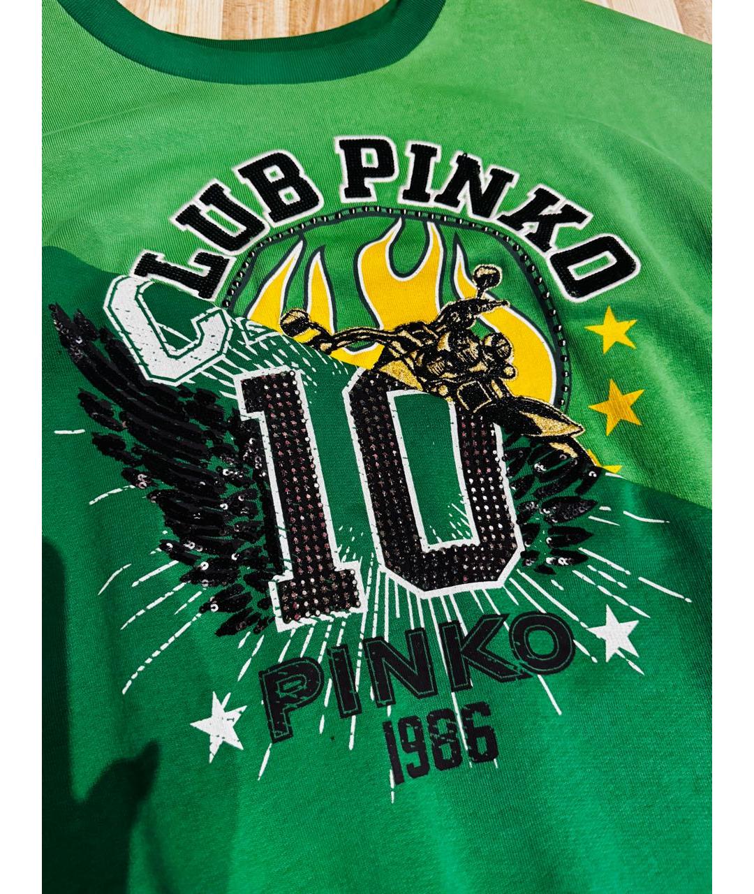 PINKO Зеленый хлопковый спортивные костюмы, фото 2