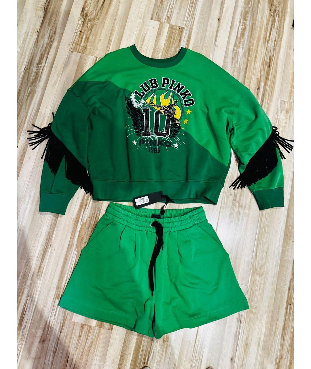 PINKO Зеленый хлопковый спортивные костюмы, фото 9