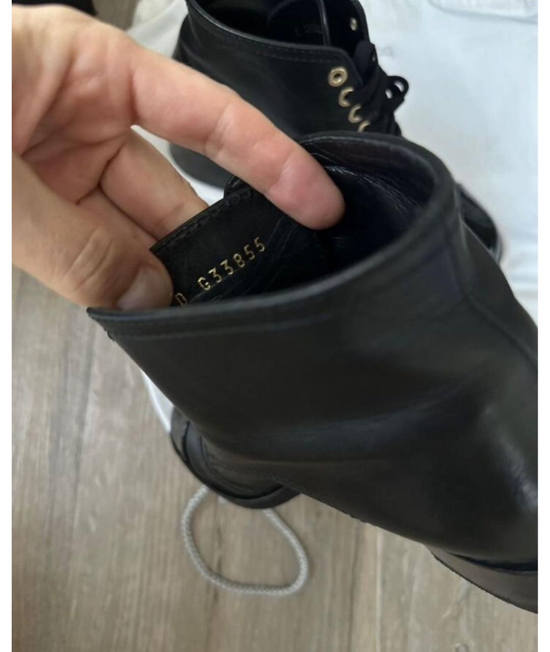 CHANEL Черные кожаные ботинки, фото 5