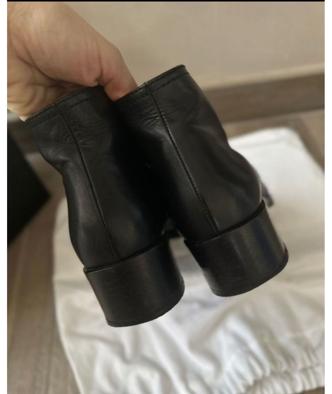 CHANEL Черные кожаные ботинки, фото 4