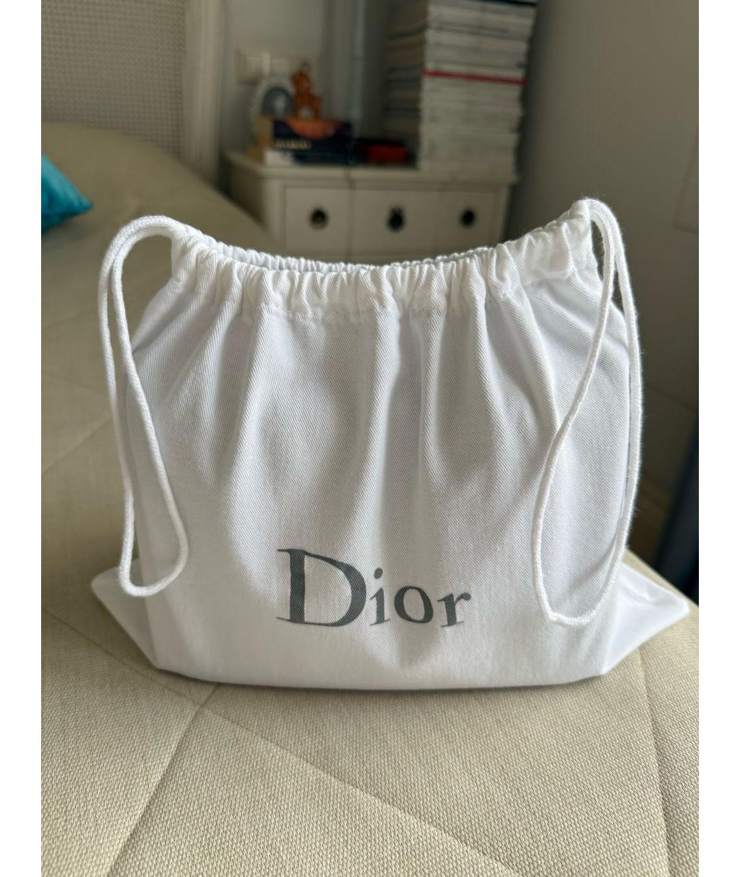 CHRISTIAN DIOR Темно-синяя кожаная сумка с короткими ручками, фото 8