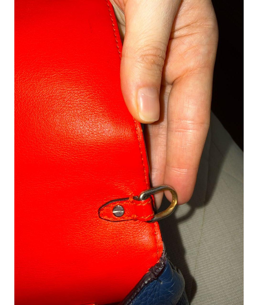 CHRISTIAN DIOR Темно-синяя кожаная сумка с короткими ручками, фото 6