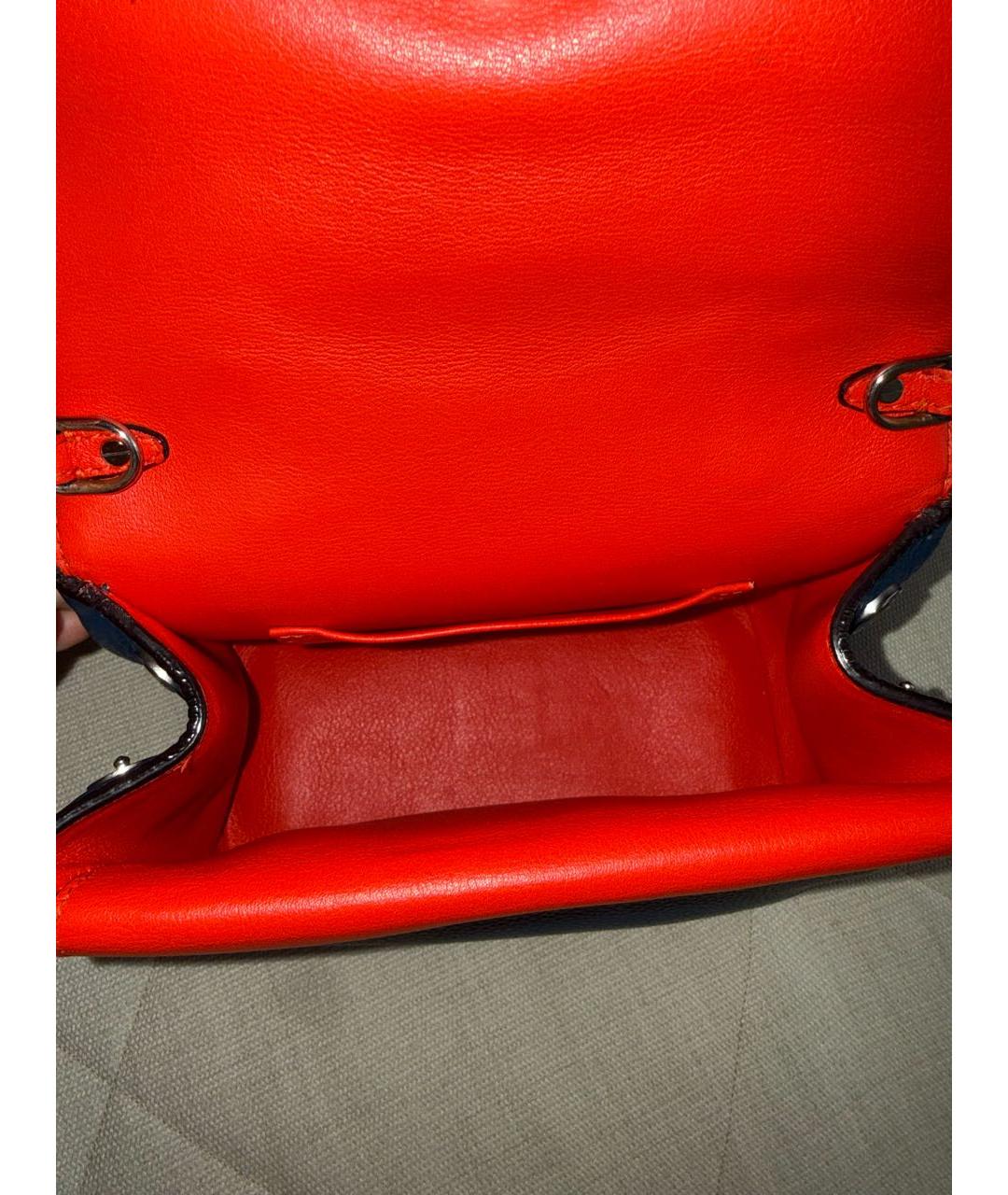 CHRISTIAN DIOR Темно-синяя кожаная сумка с короткими ручками, фото 5