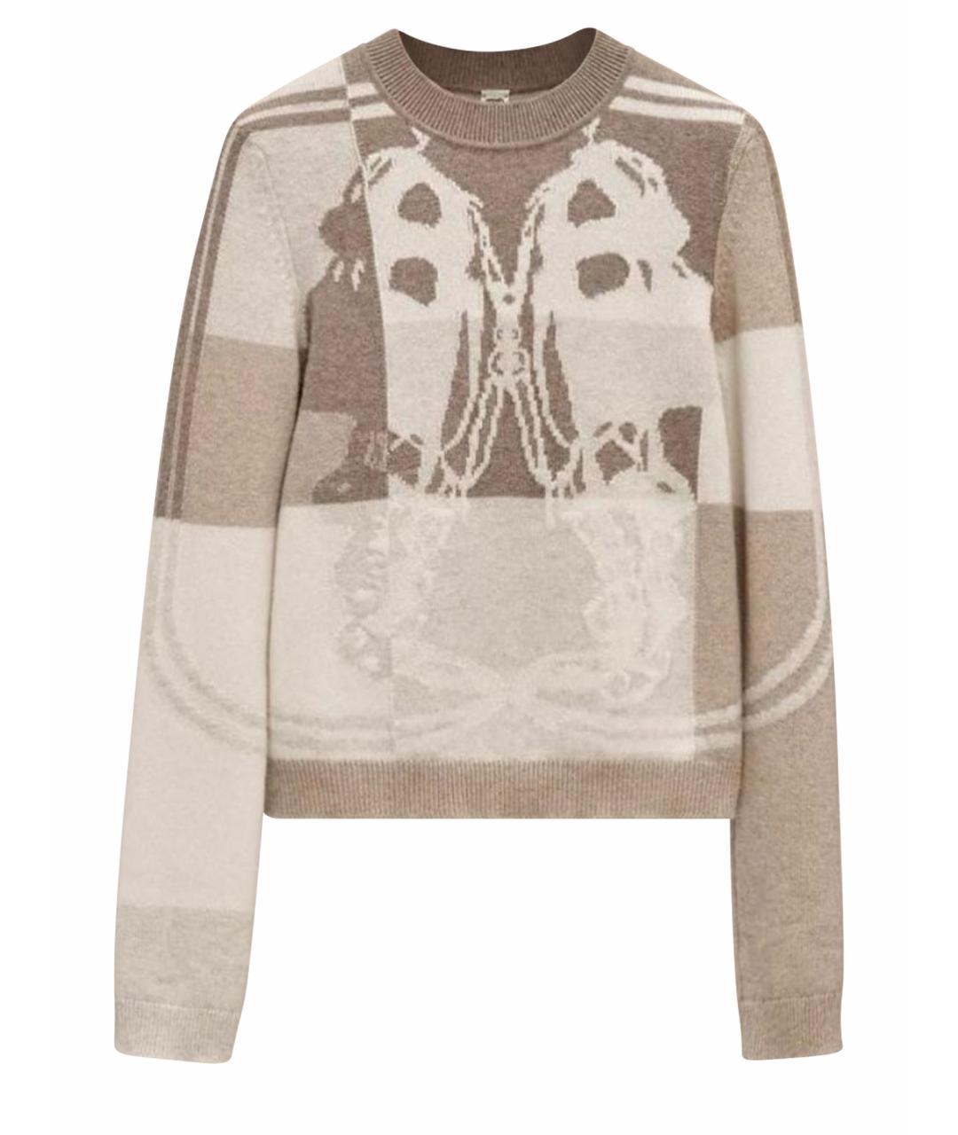 HERMES Бежевый кашемировый джемпер / свитер, фото 1