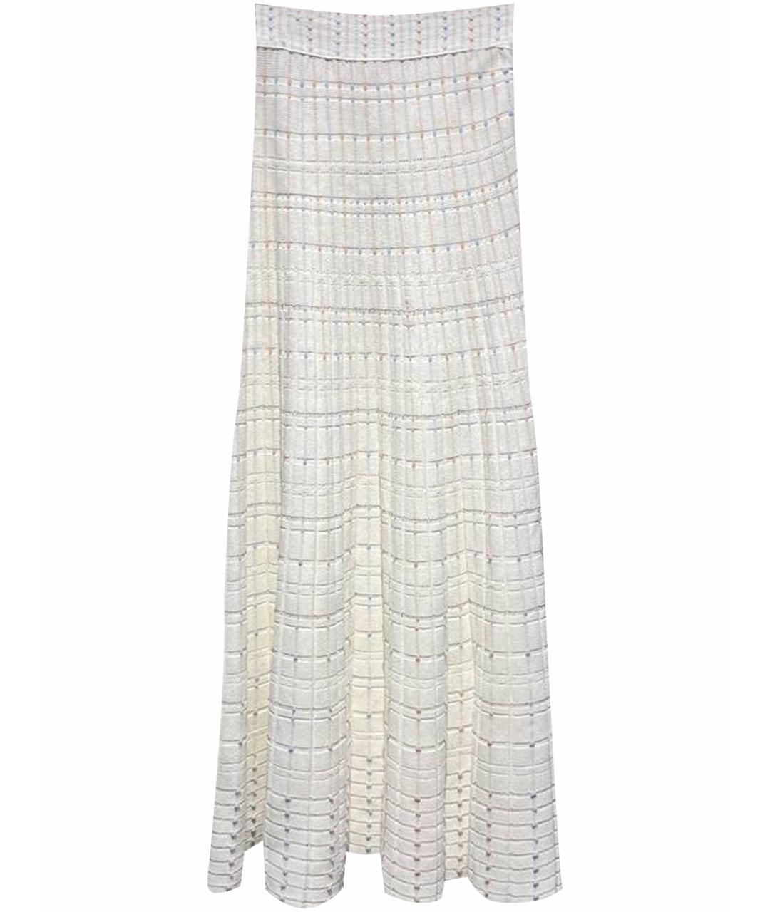 ALEXANDER MCQUEEN Белая вискозная юбка макси, фото 1