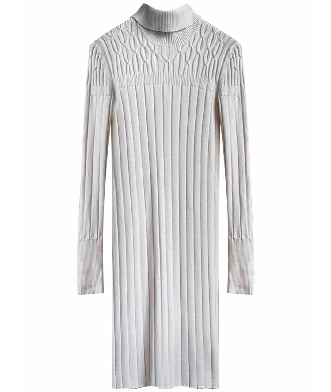 CHANEL Белое шерстяное повседневное платье, фото 1