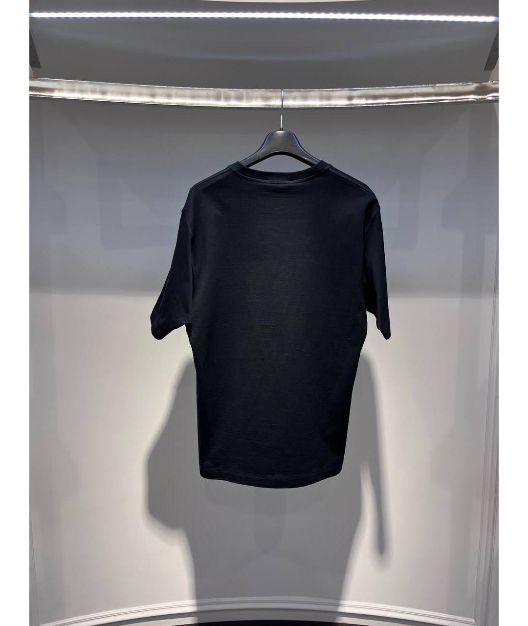 DOLCE&GABBANA Черная хлопковая футболка, фото 3