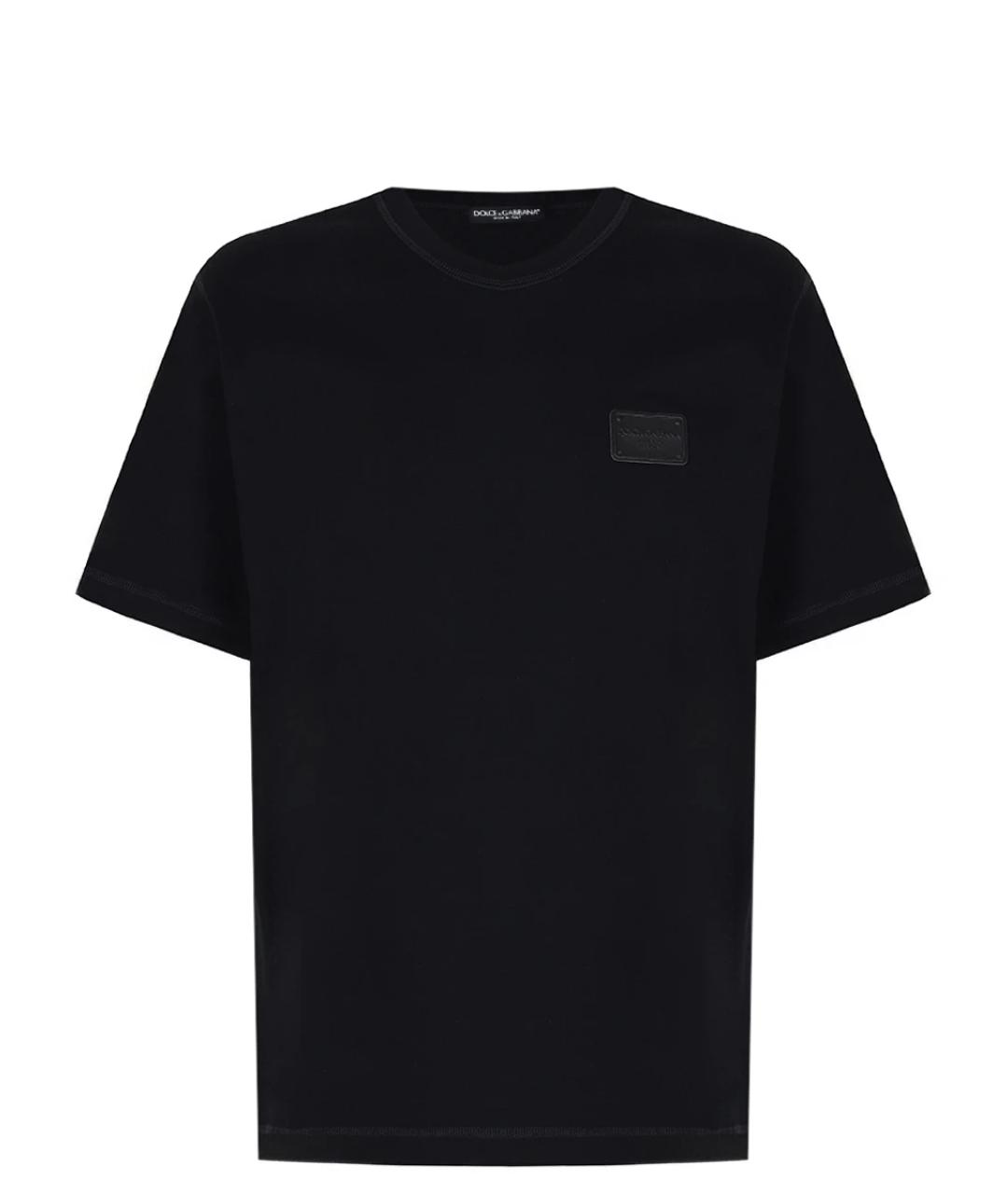 DOLCE&GABBANA Черная хлопковая футболка, фото 1