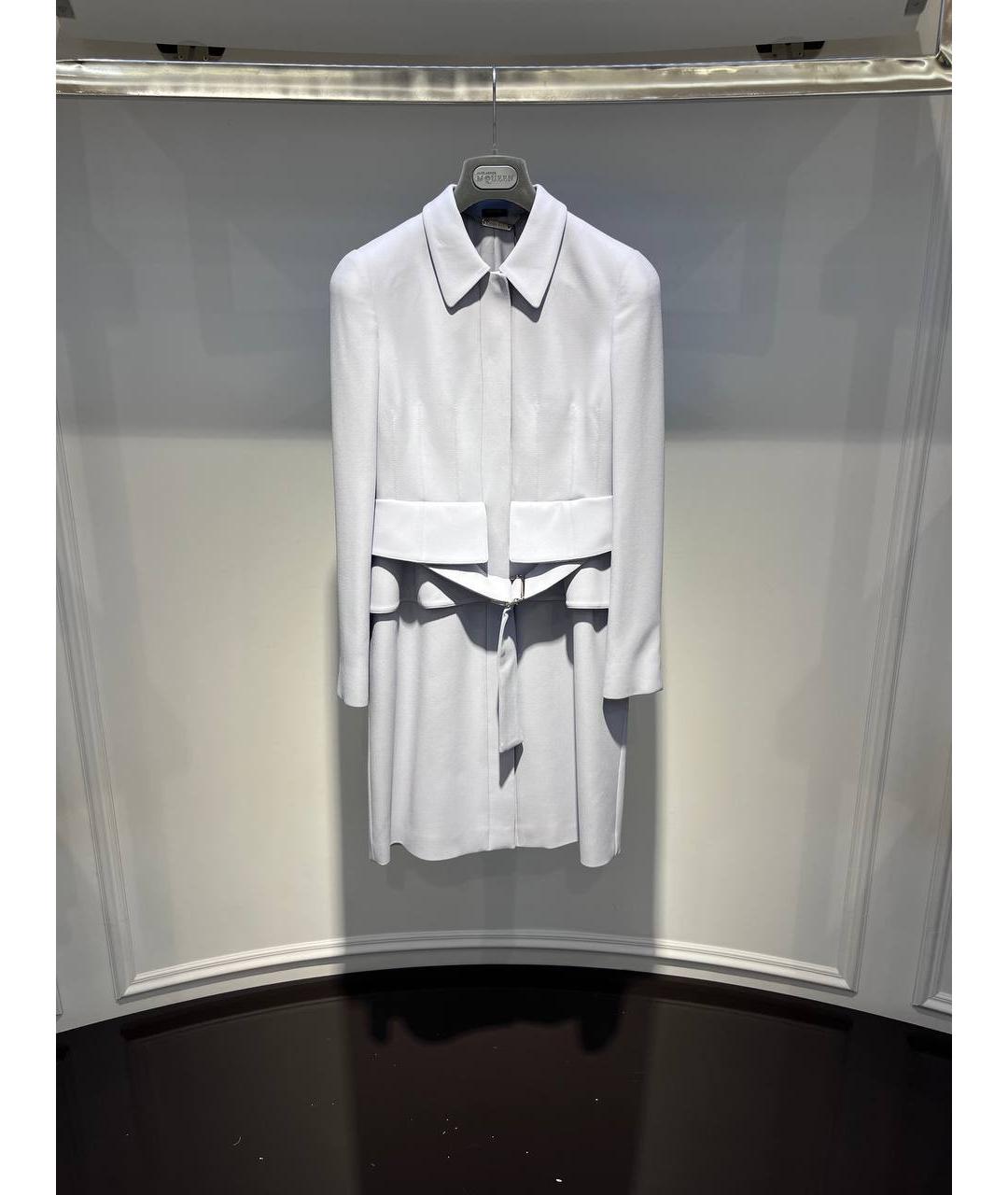 ALEXANDER MCQUEEN Белое ацетатное пальто, фото 4