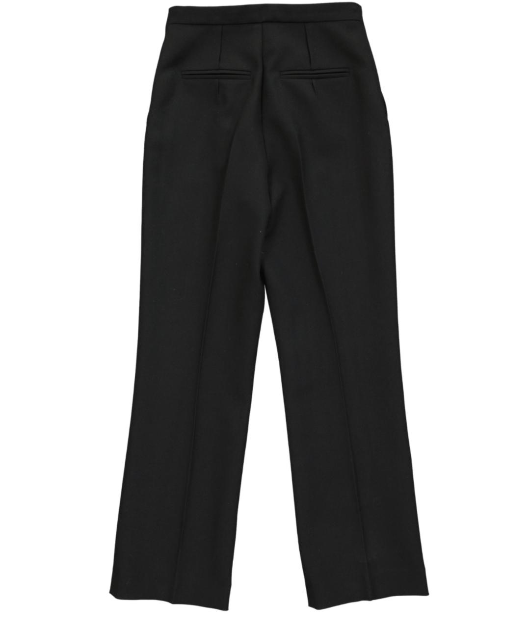 FENDI Черные шерстяные прямые брюки, фото 2