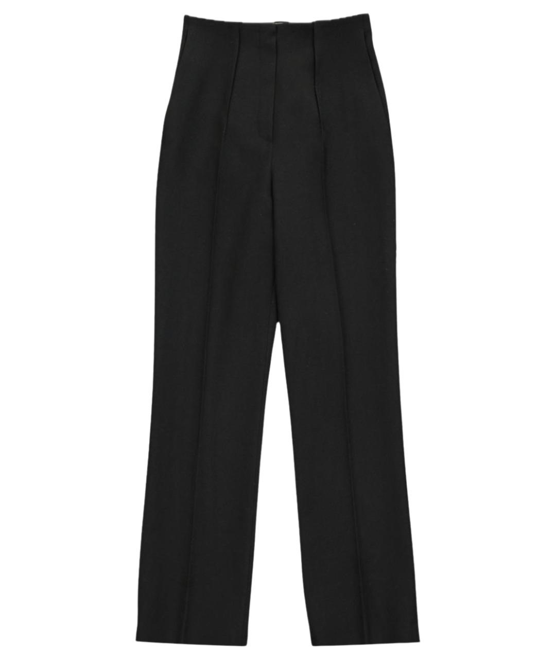 FENDI Черные шерстяные прямые брюки, фото 1
