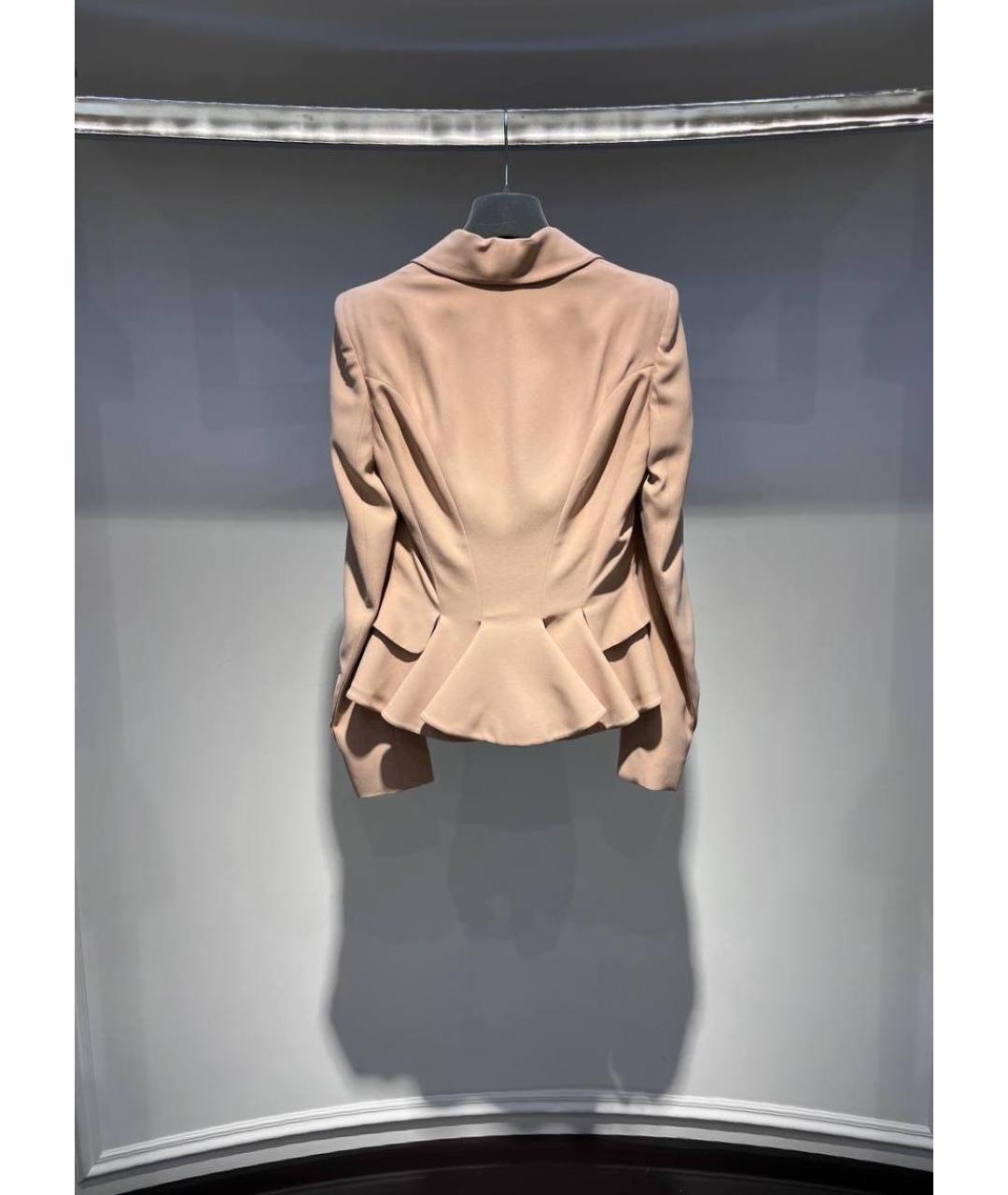 ALEXANDER MCQUEEN Коричневый ацетатный жакет/пиджак, фото 3