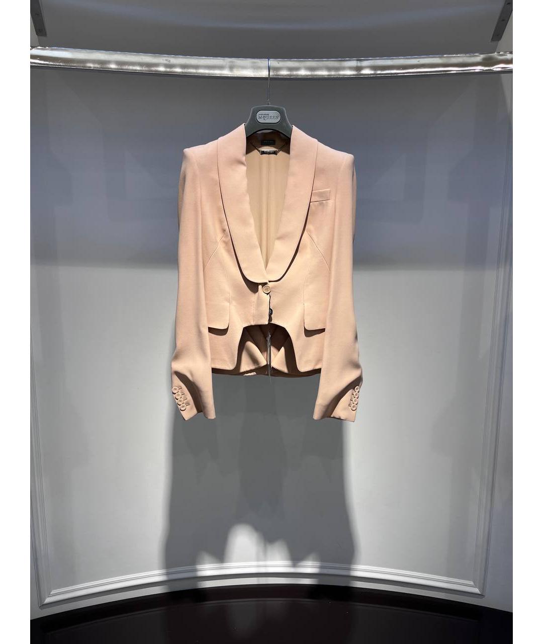 ALEXANDER MCQUEEN Коричневый ацетатный жакет/пиджак, фото 4