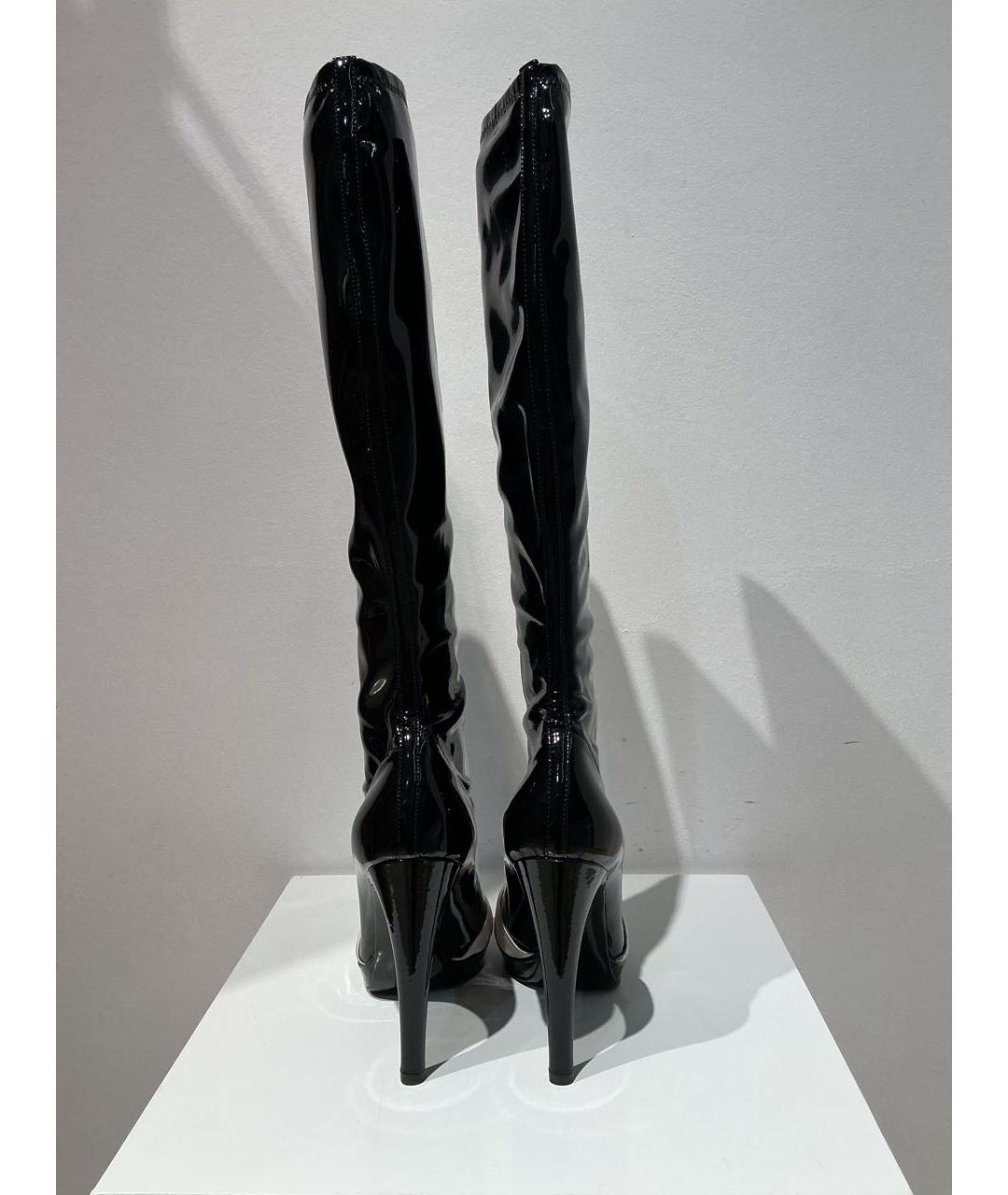 CASADEI Черные сапоги из лакированной кожи, фото 3