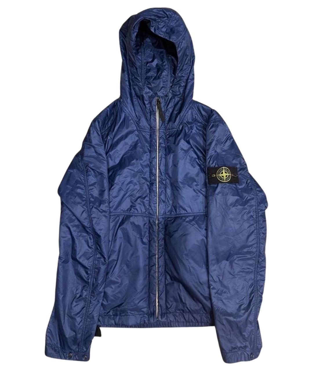 STONE ISLAND Темно-синий пуховик, фото 1