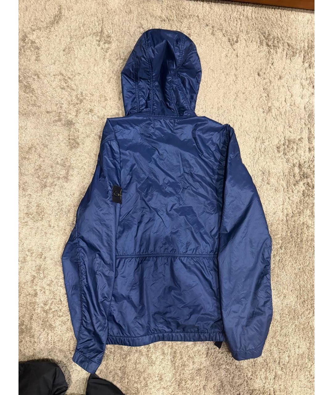 STONE ISLAND Темно-синий пуховик, фото 2