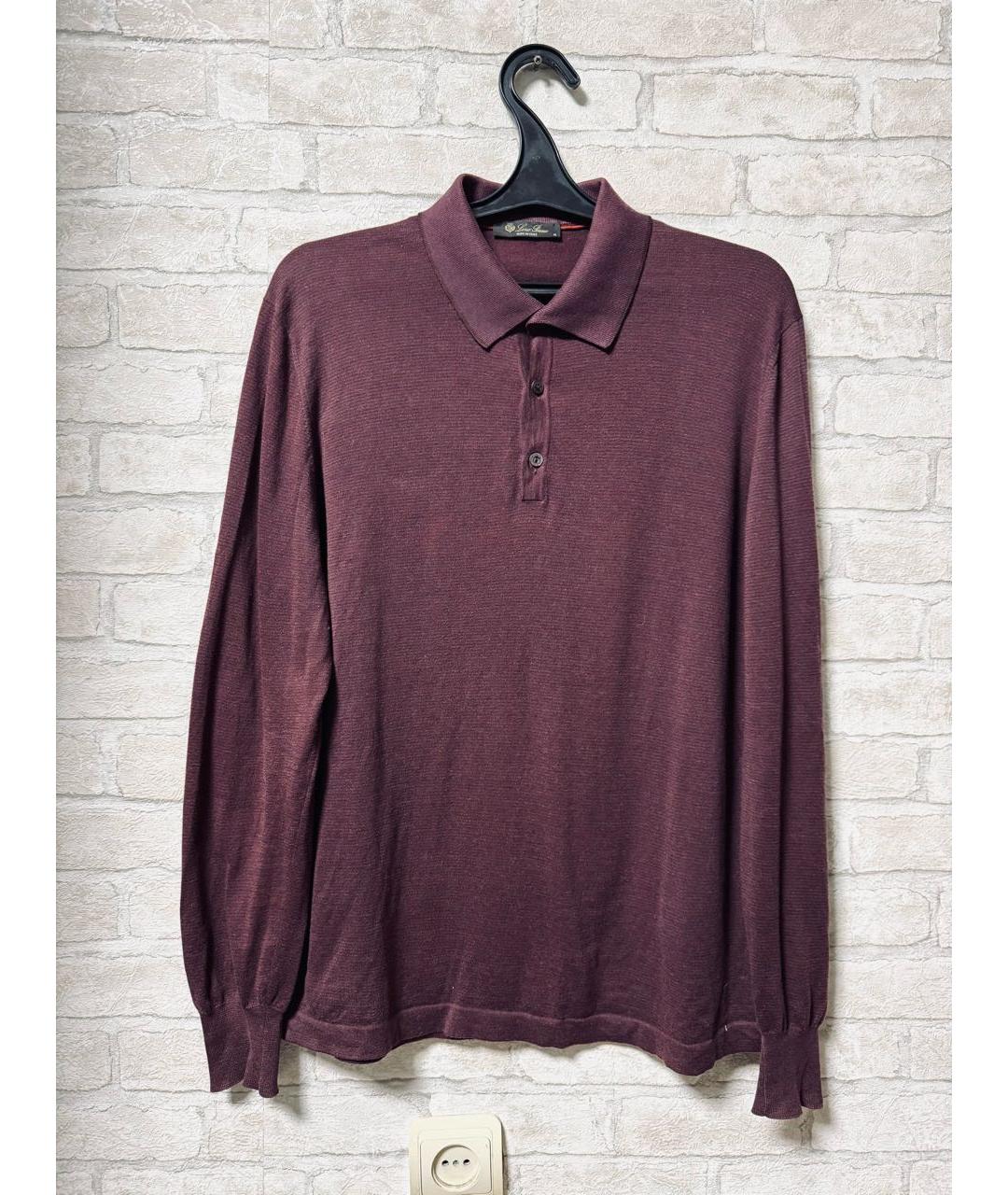 LORO PIANA Бордовый кашемировый джемпер / свитер, фото 9