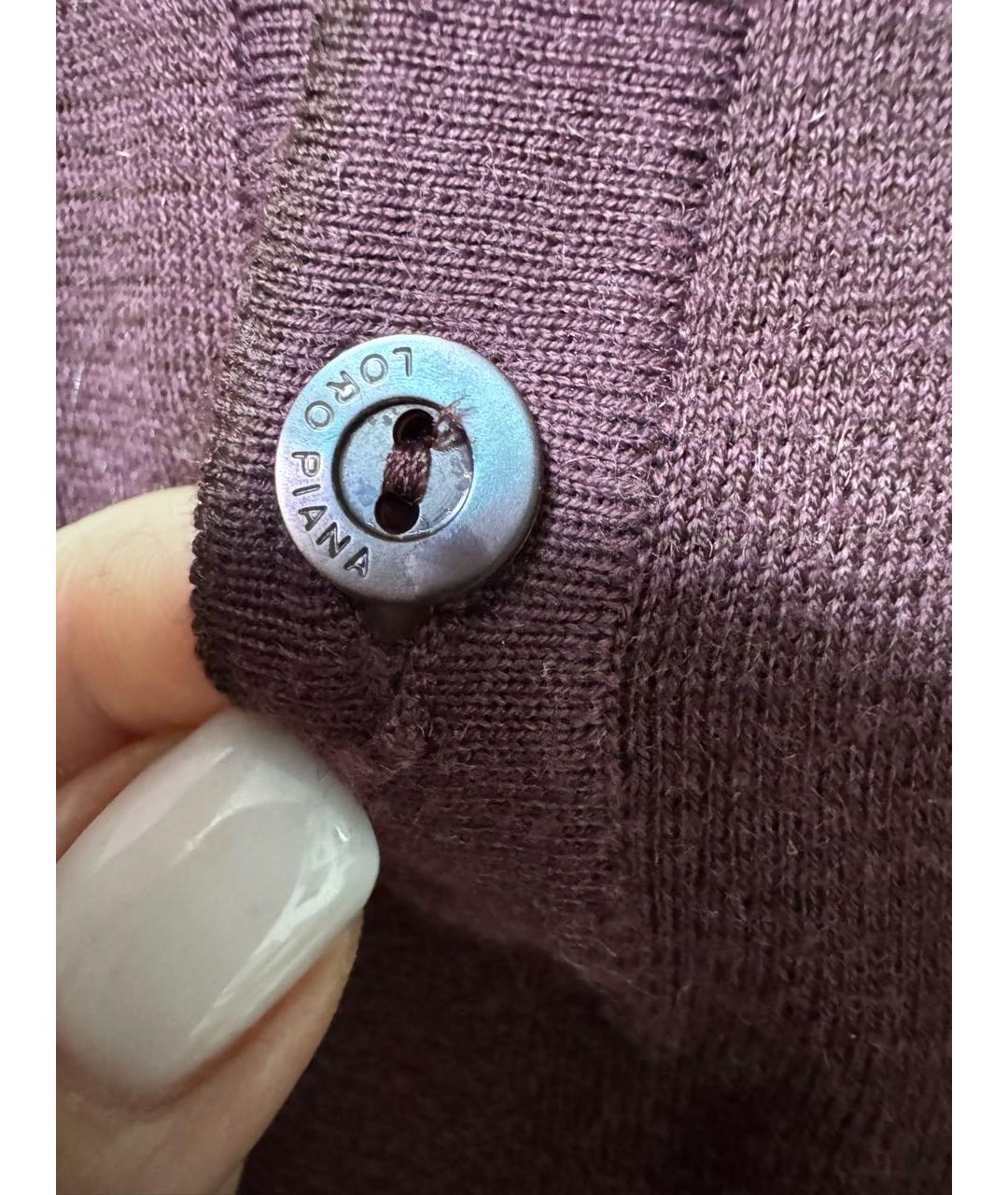 LORO PIANA Бордовый кашемировый джемпер / свитер, фото 4