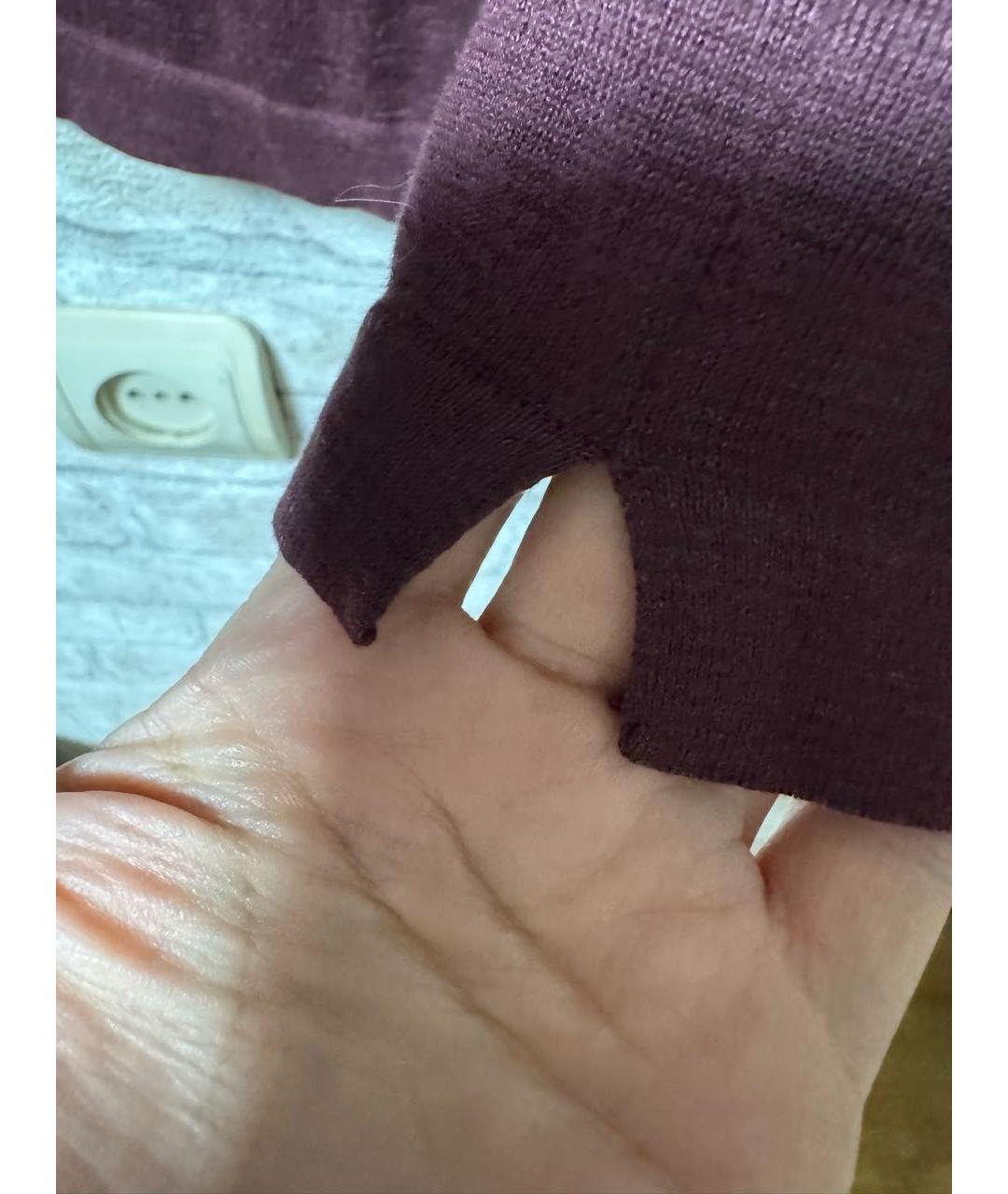 LORO PIANA Бордовый кашемировый джемпер / свитер, фото 5