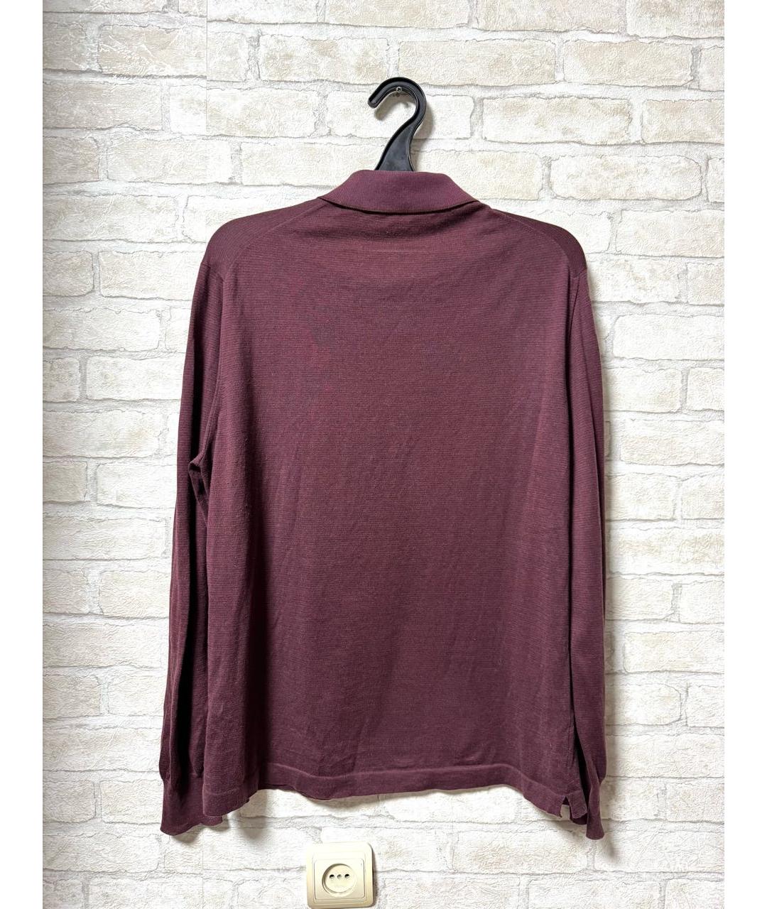 LORO PIANA Бордовый кашемировый джемпер / свитер, фото 2