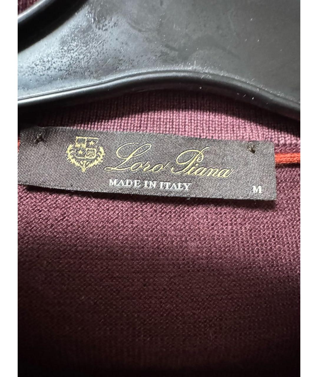 LORO PIANA Бордовый кашемировый джемпер / свитер, фото 3