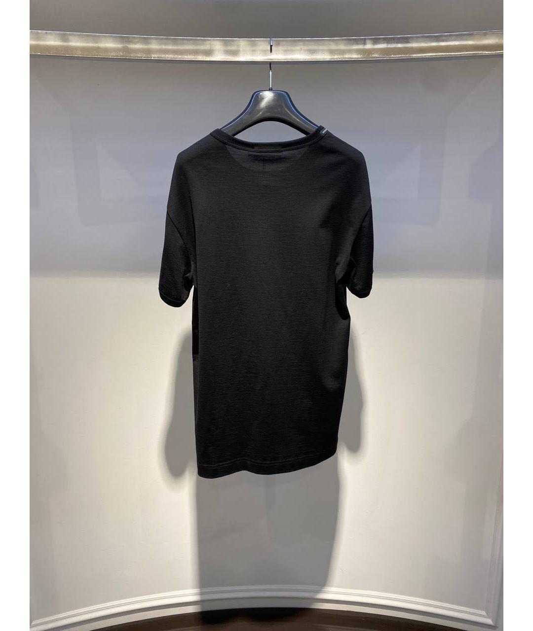 DOLCE&GABBANA Черная хлопковая футболка, фото 3