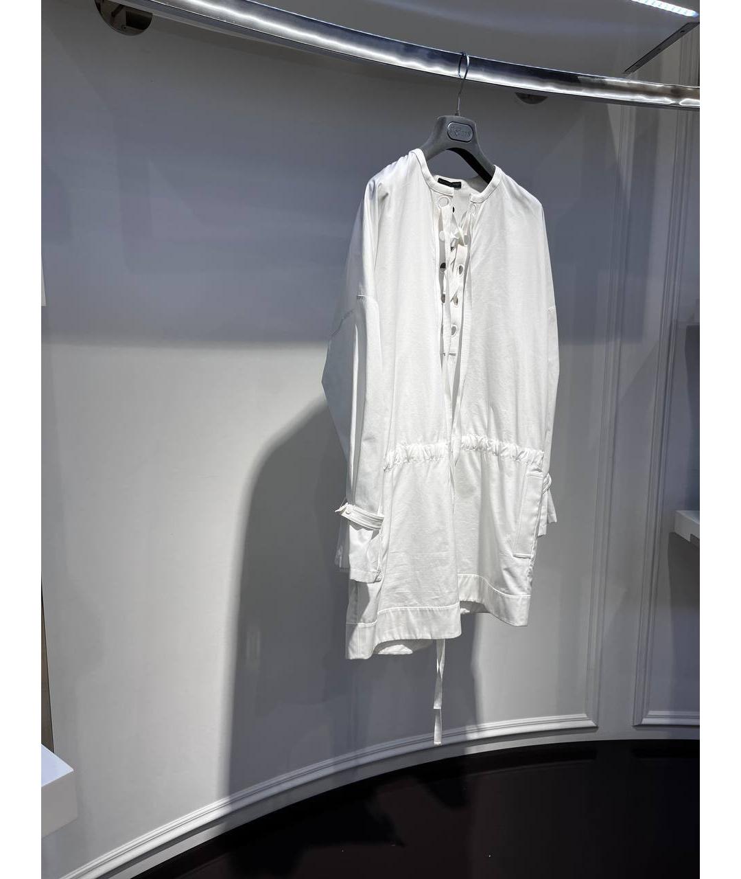 ALEXANDER MCQUEEN Белое хлопковое повседневное платье, фото 2