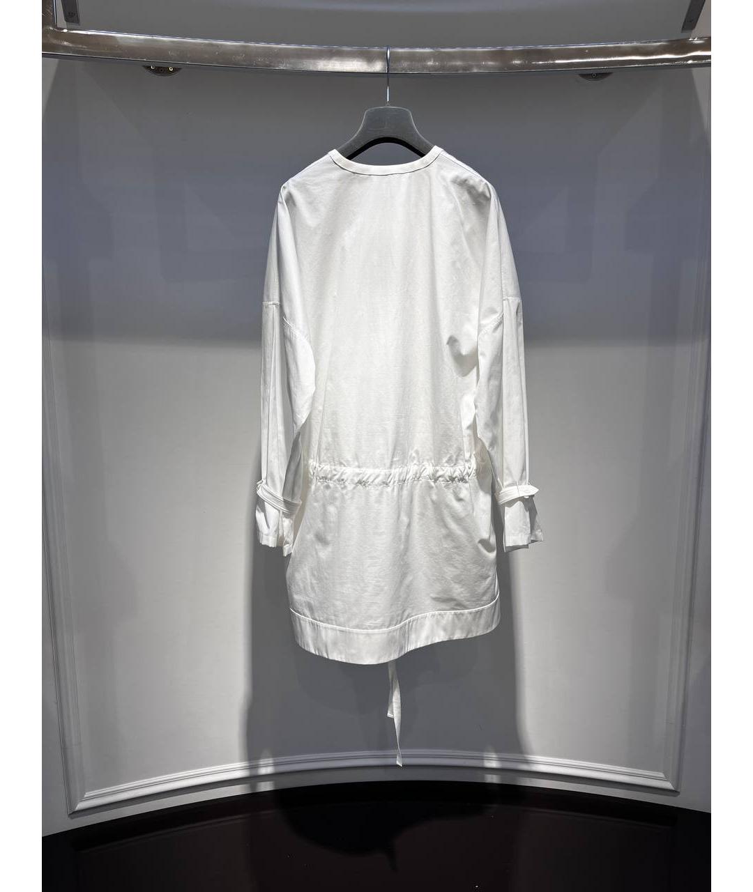 ALEXANDER MCQUEEN Белое хлопковое повседневное платье, фото 3