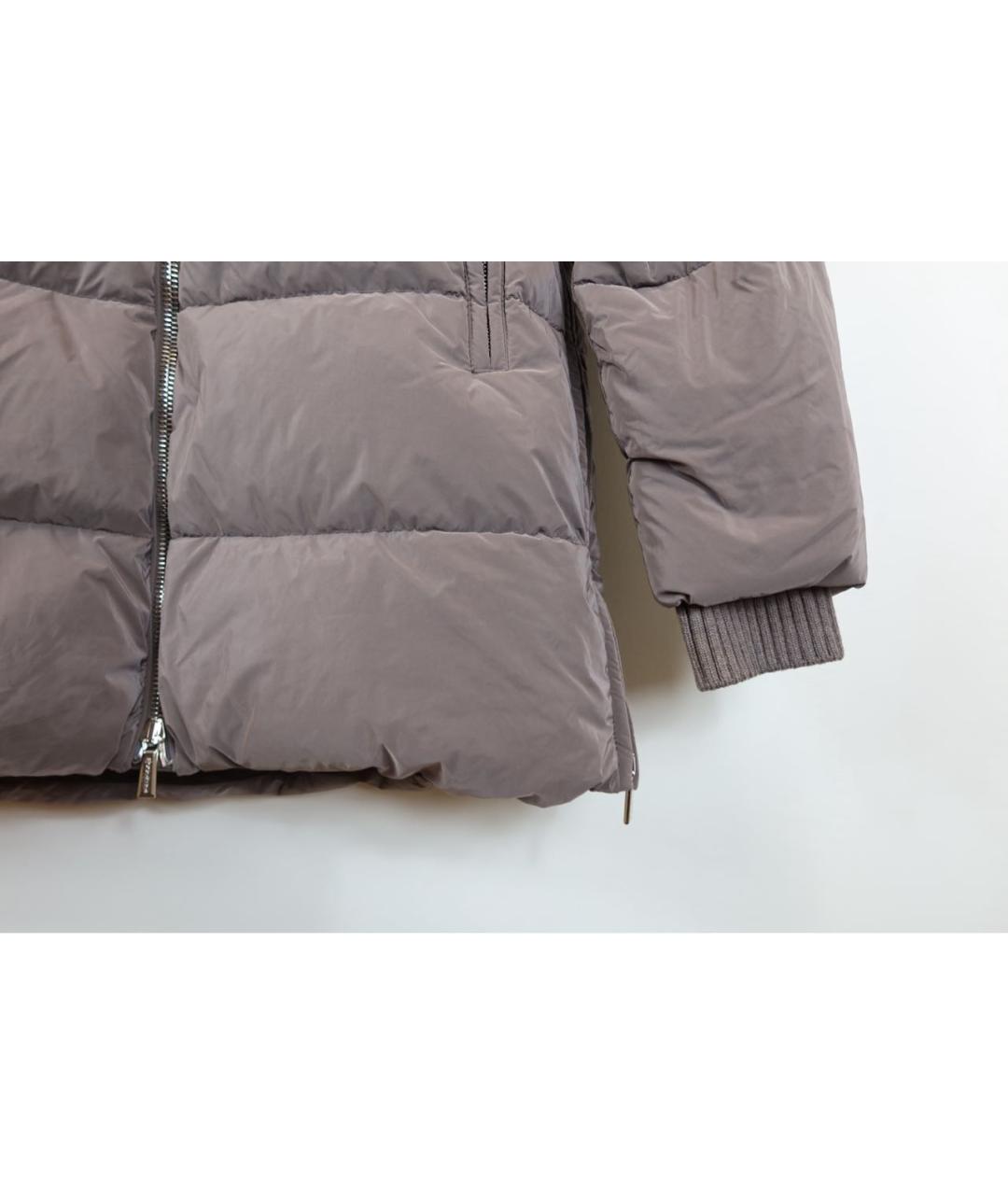 MOORER Коричневая полиэстеровая куртка, фото 3