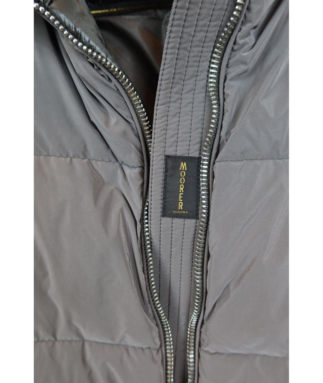 MOORER Коричневая полиэстеровая куртка, фото 5