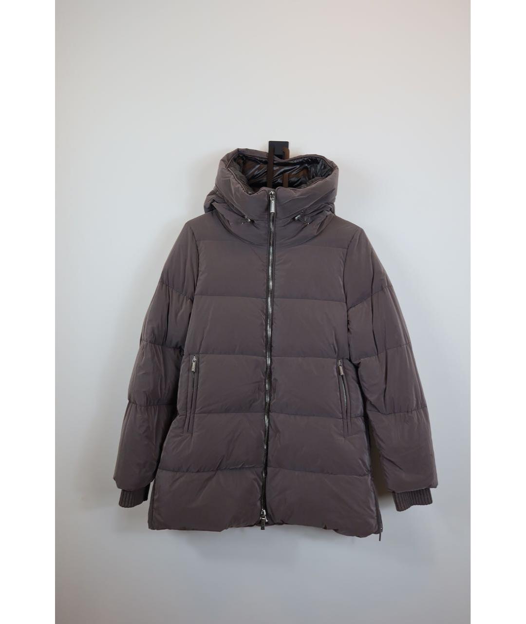MOORER Коричневая полиэстеровая куртка, фото 7