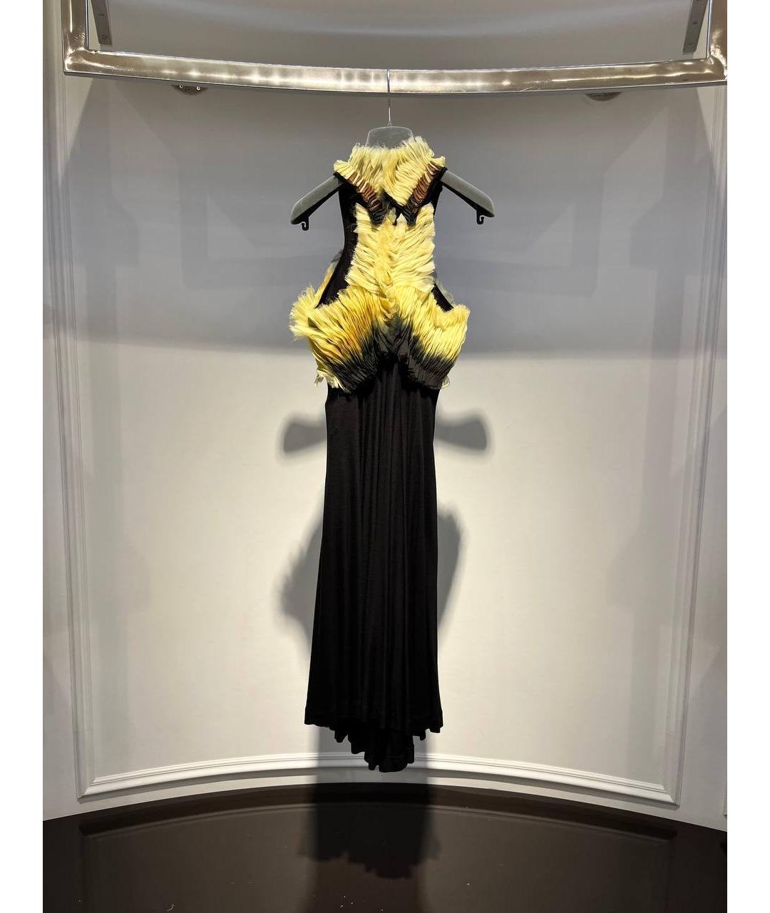 ALEXANDER MCQUEEN Черное вискозное вечернее платье, фото 3