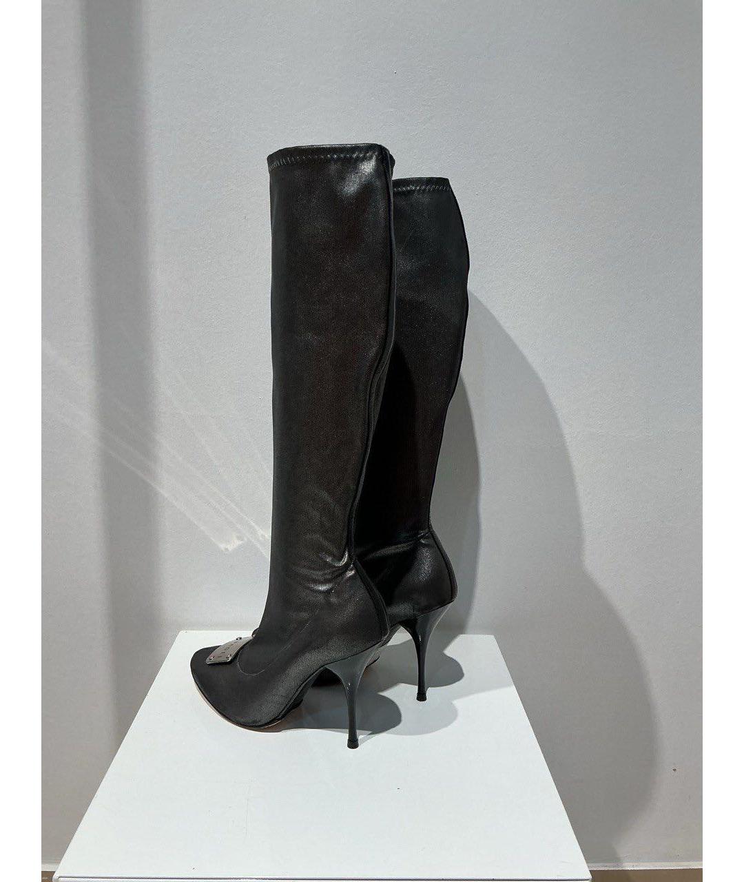 CASADEI Черные текстильные сапоги, фото 2