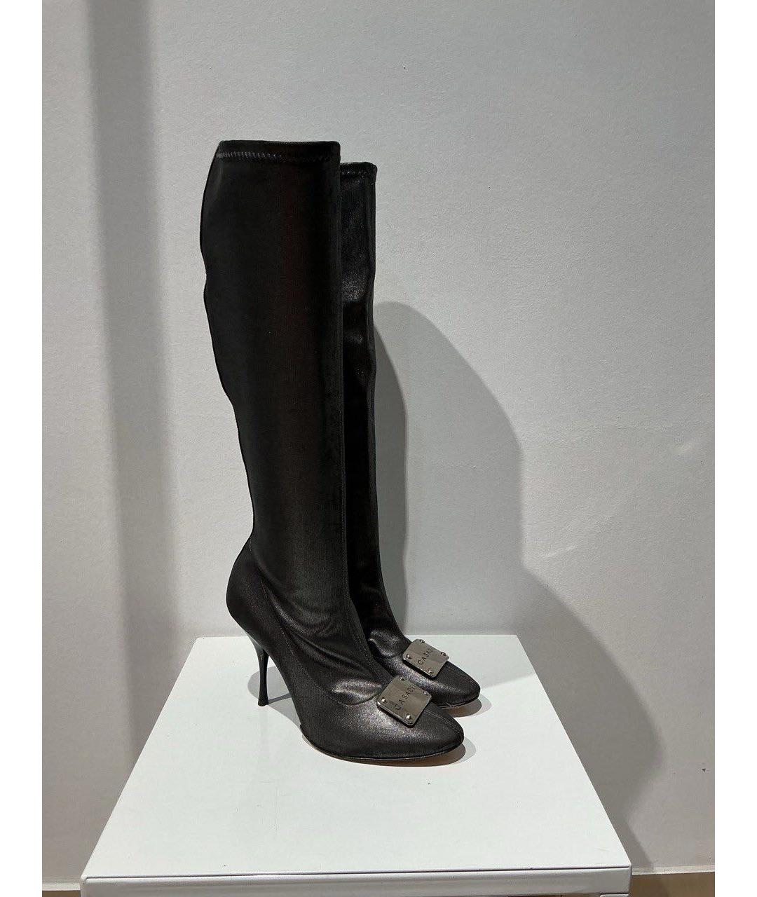 CASADEI Черные текстильные сапоги, фото 3