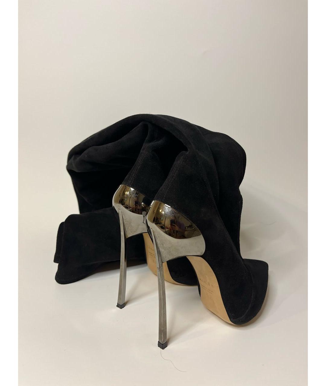 CASADEI Черные замшевые ботфорты, фото 3