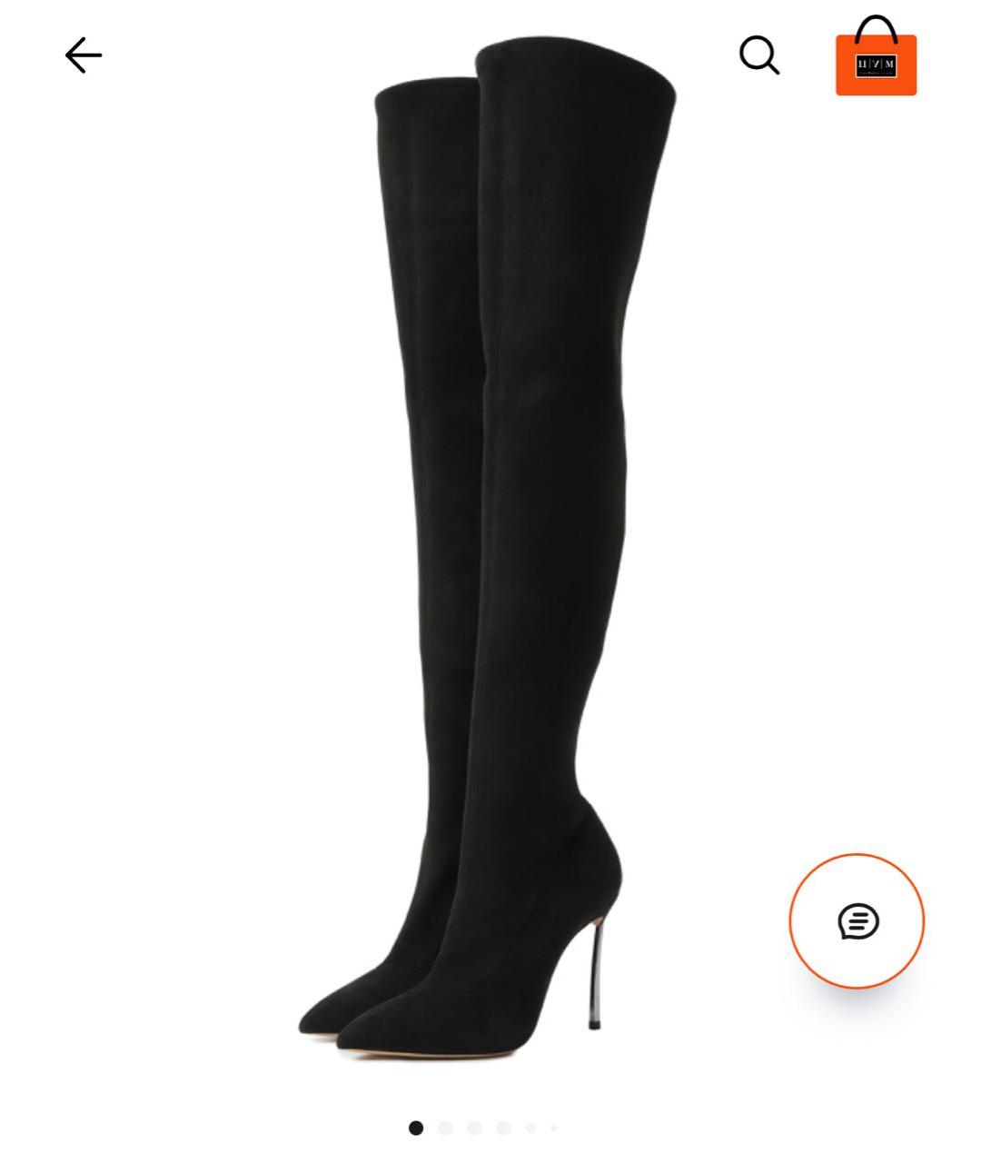 CASADEI Черные замшевые ботфорты, фото 8