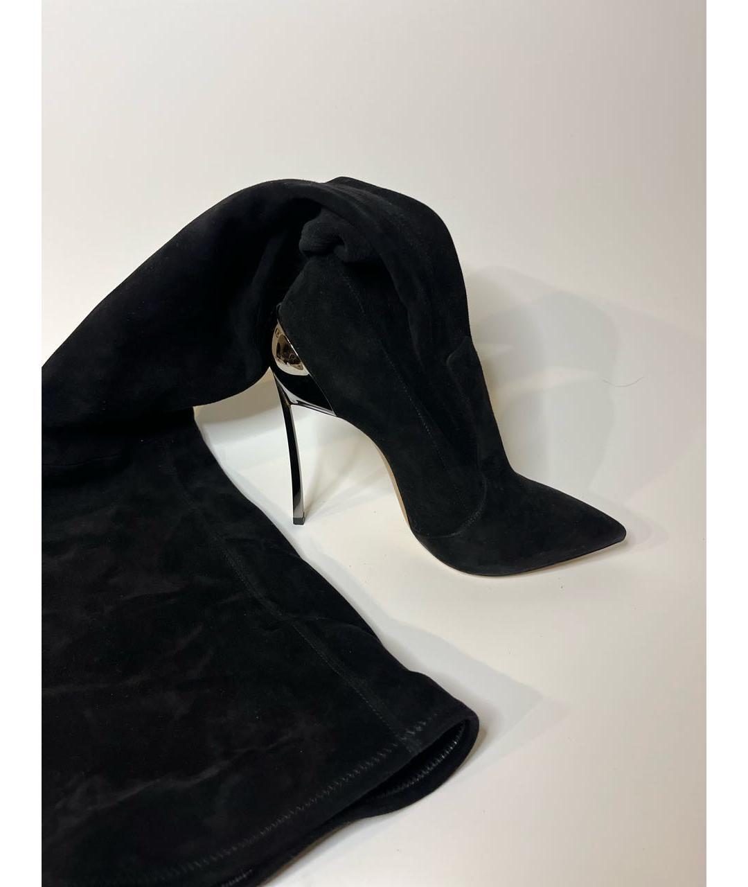 CASADEI Черные замшевые ботфорты, фото 7