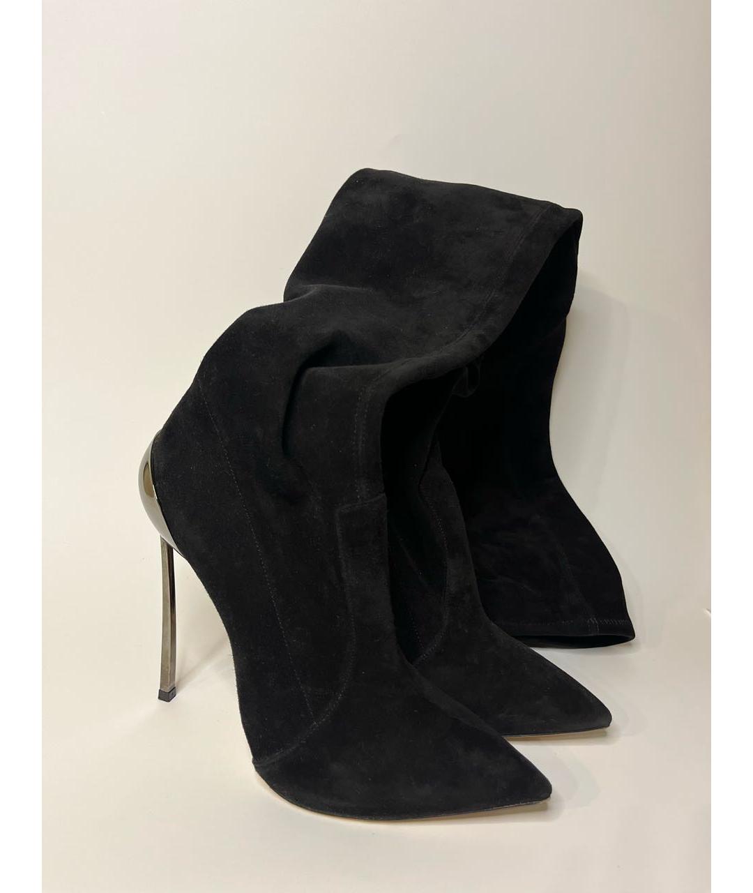 CASADEI Черные замшевые ботфорты, фото 2