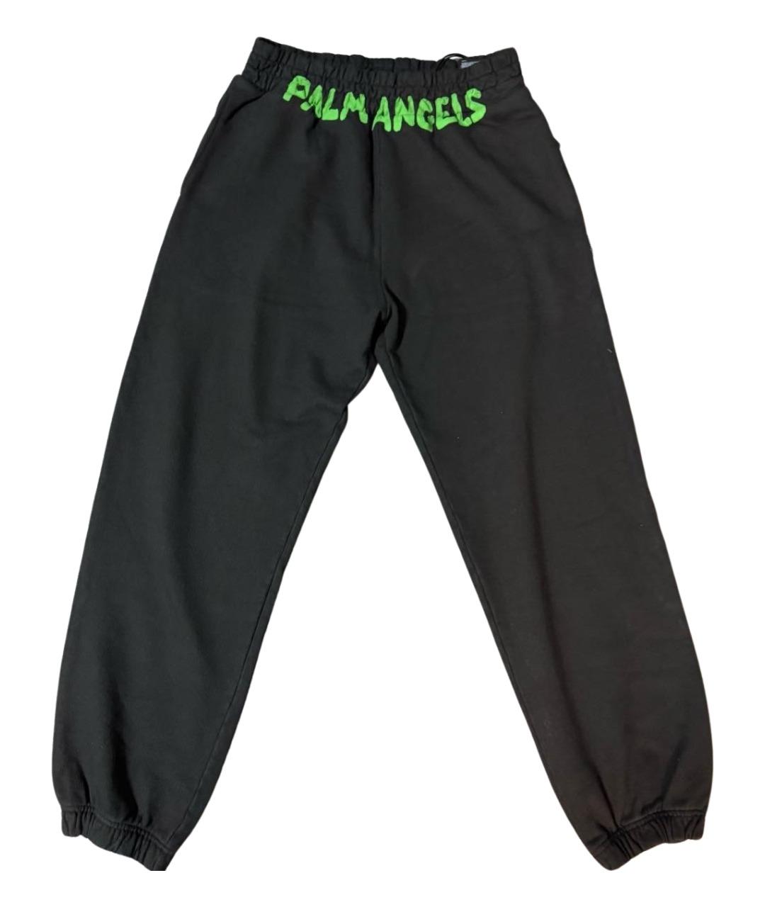 PALM ANGELS Черные хлопковые повседневные брюки, фото 1