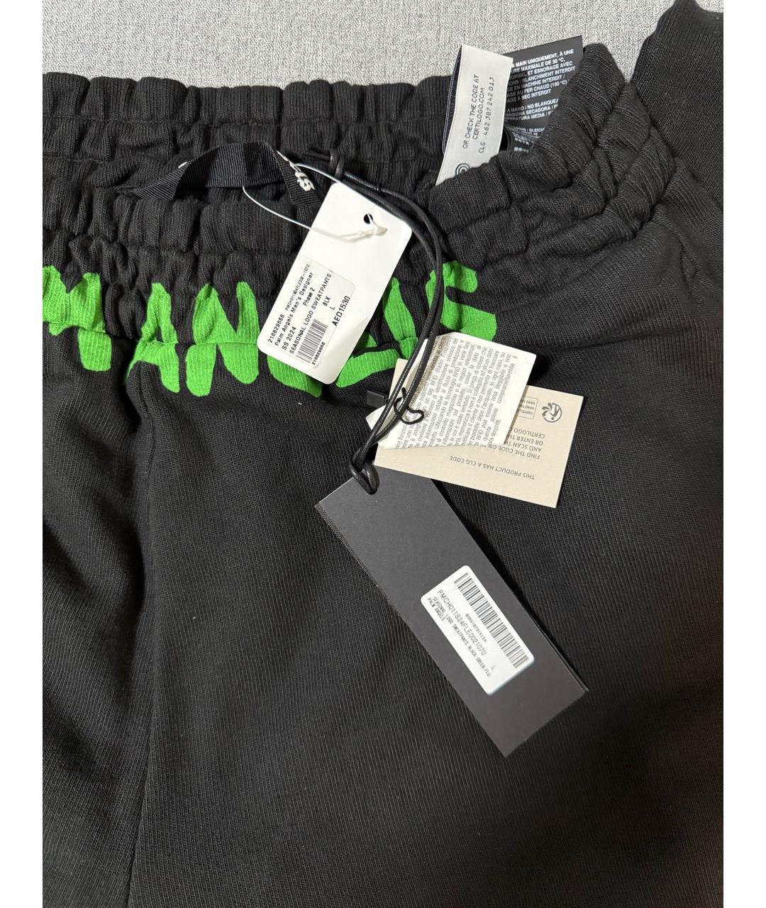 PALM ANGELS Черные хлопковые повседневные брюки, фото 3