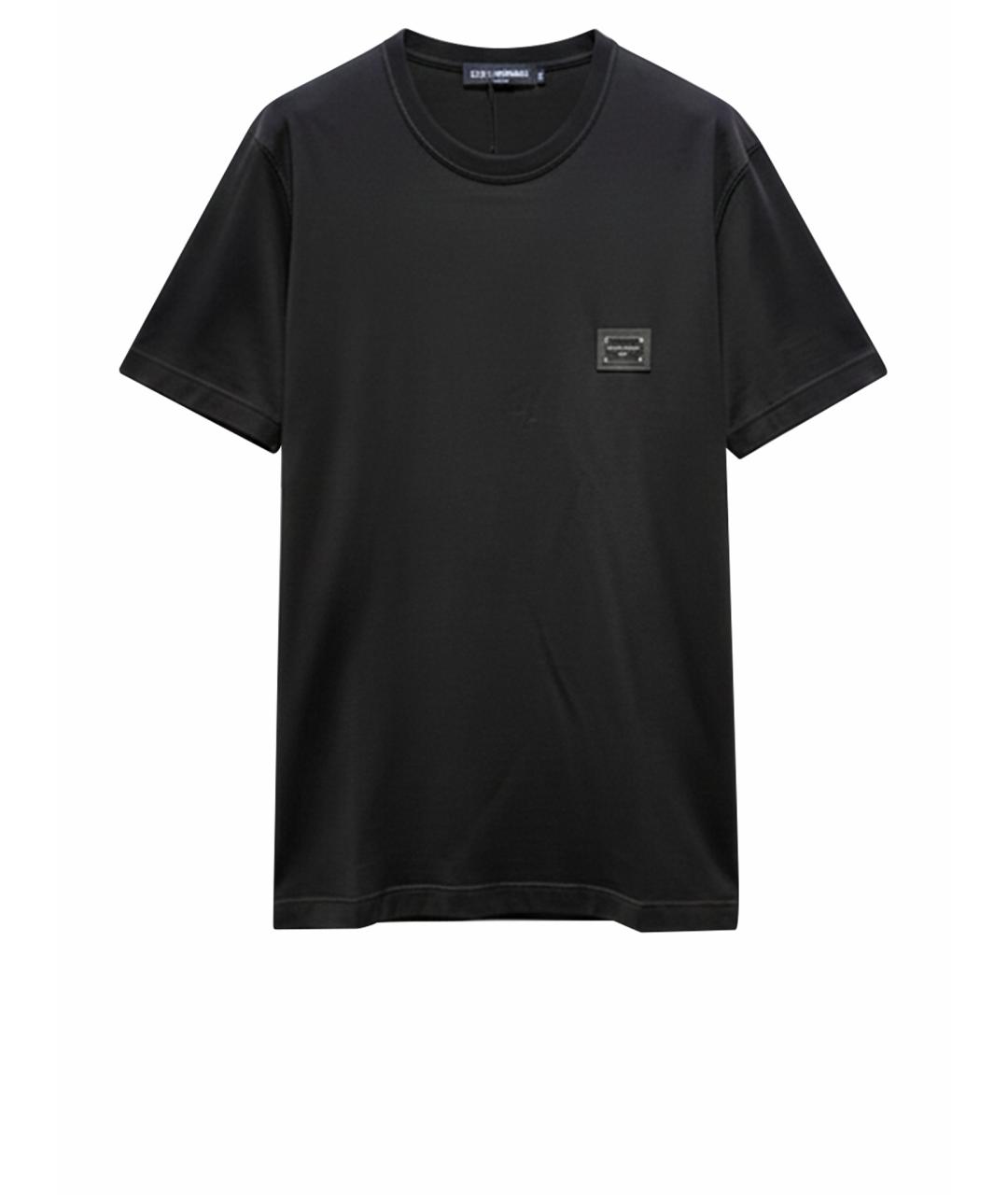 DOLCE&GABBANA Черная хлопковая футболка, фото 1