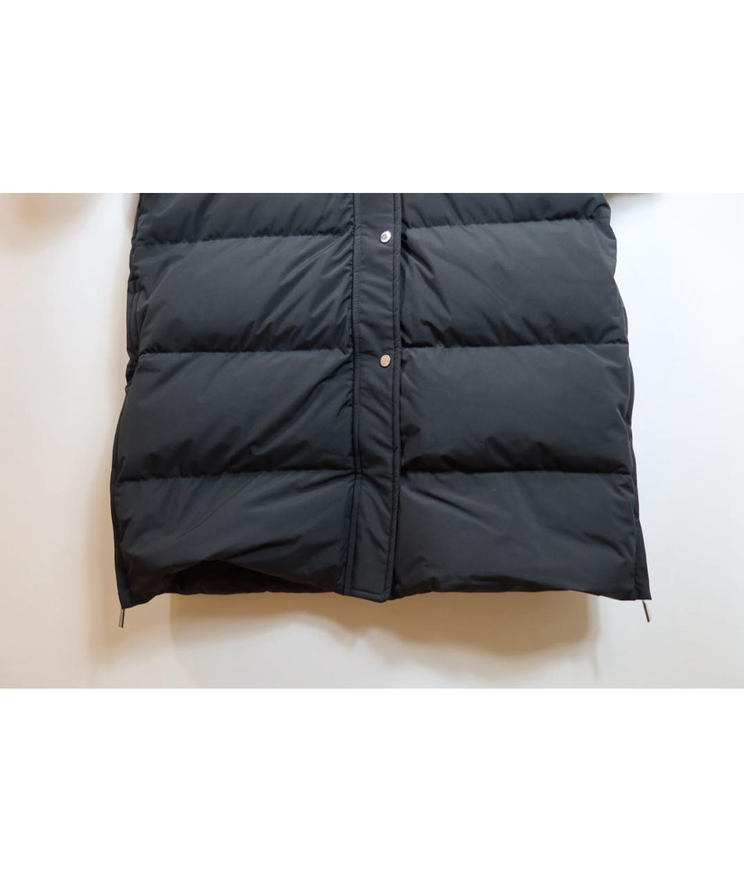 MOORER Черное полиэстеровое пальто, фото 4