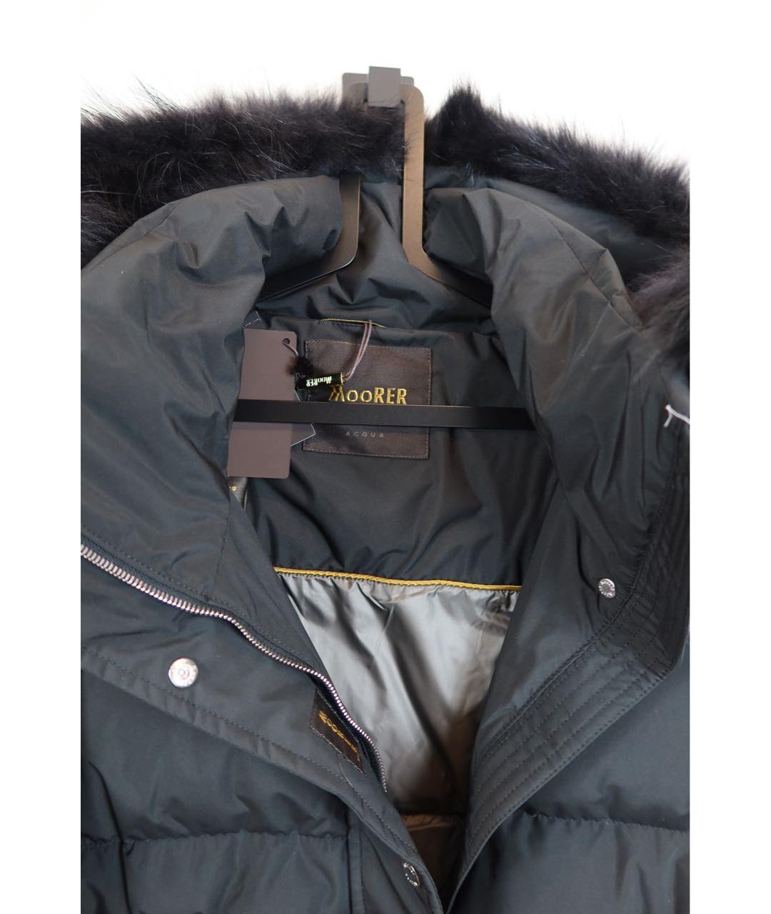 MOORER Черное полиэстеровое пальто, фото 6