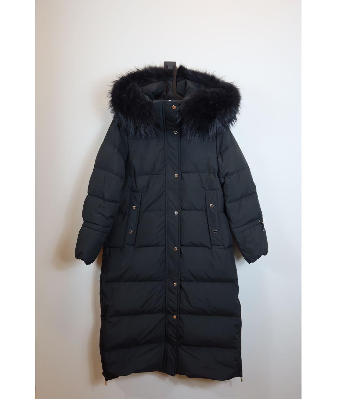 MOORER Черное полиэстеровое пальто, фото 8