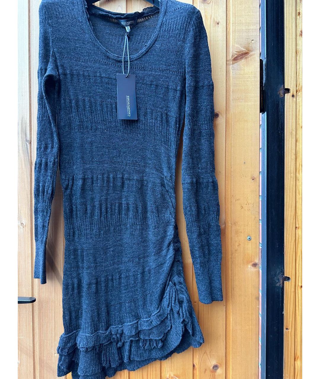 ERMANNO SCERVINO Серое полиамидовое повседневное платье, фото 6