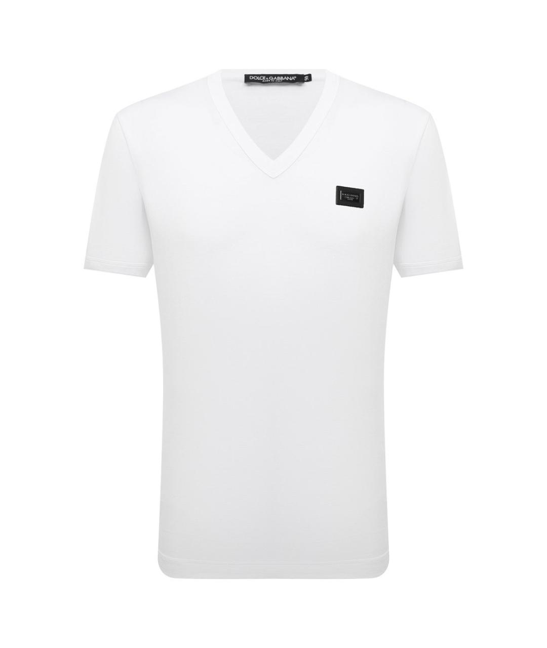 DOLCE&GABBANA Белая хлопковая футболка, фото 1